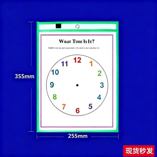 ���R�d��ͯ�ɲ����羳���Dry Erase Pockets10ɫ��߅�׸ɲ��ڴ�