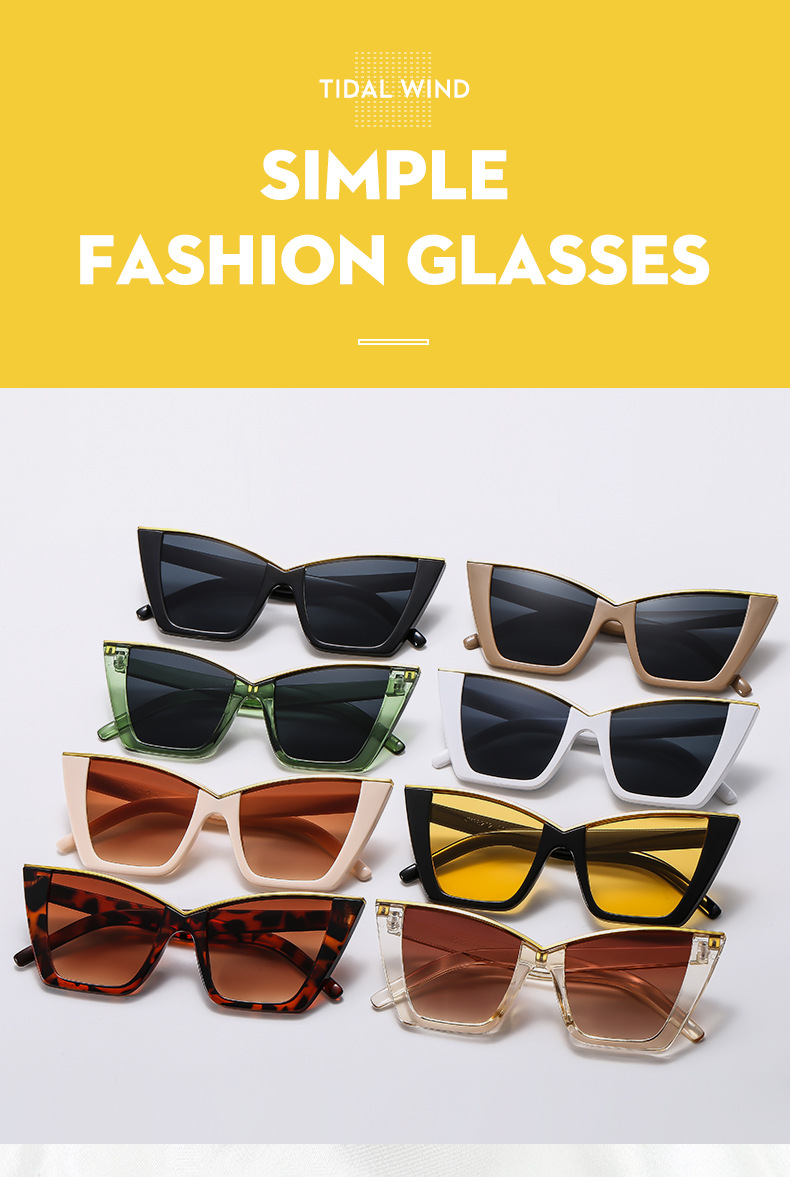 54g Weight Full Frame Glasses Structure Sunglasses Classification PC, UV400 Protection Lens Material Cat Eye Glasses Style Outdoor, Travel Occasion Solid Color Pattern All Seasons Season Women's Gender Casual, Vintage Style Style Casual Vintage Style Solid Color PC UV400 Protection Cat Eye Full Frame Women's Sunglasses 3