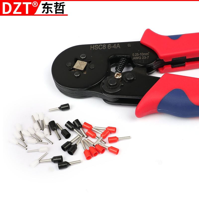 冷压端子压线钳HSC86-46套装欧式管型接线端头压线钳电工五金工具