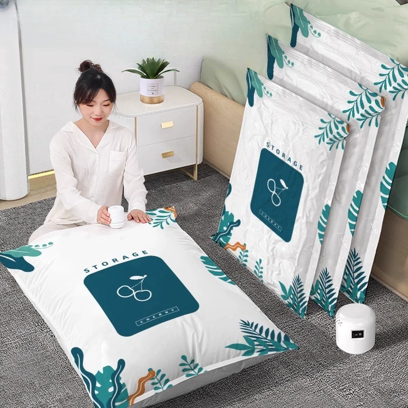 Vacuum duvet, storage system, down jacket sealed for home use