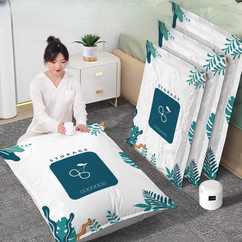 Vacuum duvet, storage system, down jacket sealed for home use