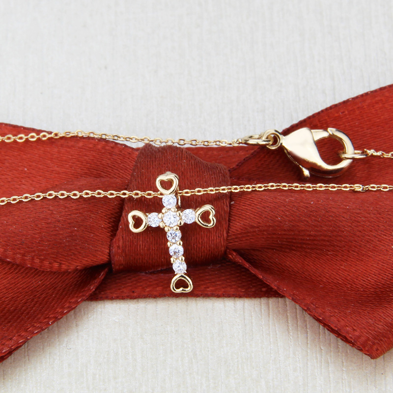 Simple Cross Necklace display picture 8