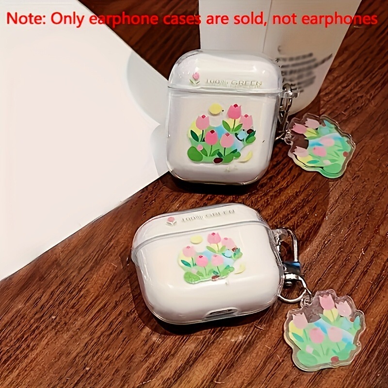 1 Piece of Protective Case for AirPods Pro 2 Generation Bluetooth Earphones, Flower Pattern Apple Earphone Protective Cover