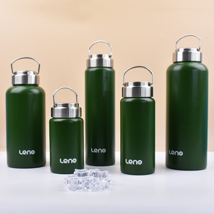 Stainless Steel Water Cup, All-Steel Single-Layer Thickened Sports Water Bottle, Men's Outdoor Large-Capacity Portable Camping Cup for Summer