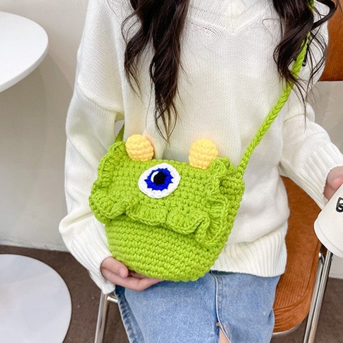 Finished cartoon handmade bags, new hand-knitted bags, women’s crossbody bags, woolen crochet bags, gifts for besties and girlfriends