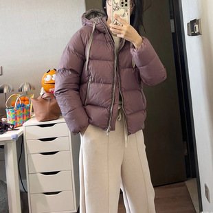 BC Home 24 Fall/Winter New Fashion Commuter Joker Placket Chain Bead Goose Down Hat Down Jacket Bread Clothing