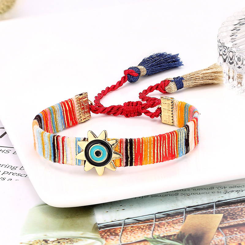1 Piece Quantity Holiday, Street Occasion Simple Style Geometric Alloy Polyester Plating Gold Plated Unisex Bracelets