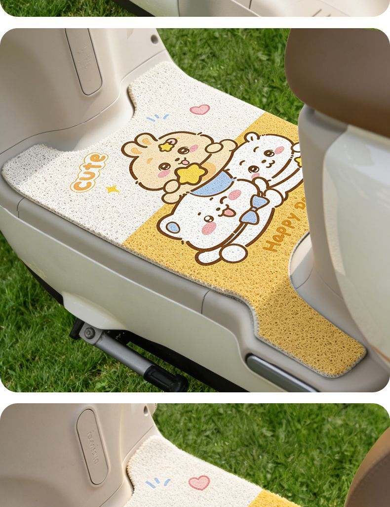 Aima Loves Air Special Foot Mats for Electric Scooters, Cartoon Pattern Non-Slip Mats, Waterproof and Dustproof