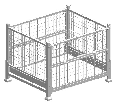 物料箱 折叠式网箱 金属周转箱 料框 铁框