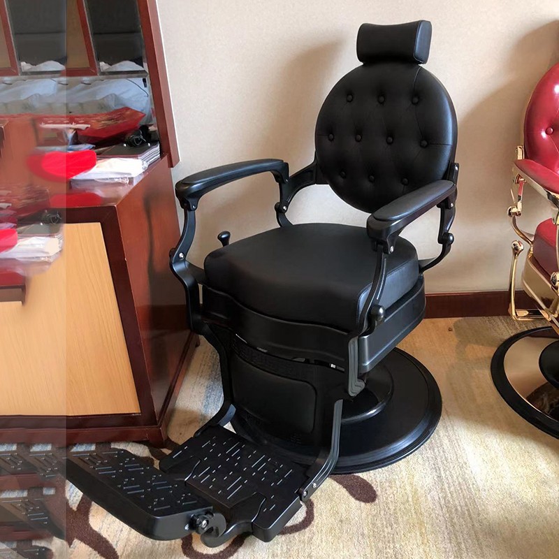 Peluquería de alta gama para hombres Silla de cabeza de aceite peluquería taburete especial peluquería elevación y caída corte de pelo afeitado reclinable