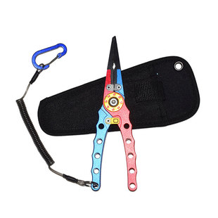 Lure Pliers, Multifunctional Fishing Pliers, Aluminum Alloy Fish Control Pliers, Wire Cutters, Lure Pliers, Rope Cloth Bag, Outdoor