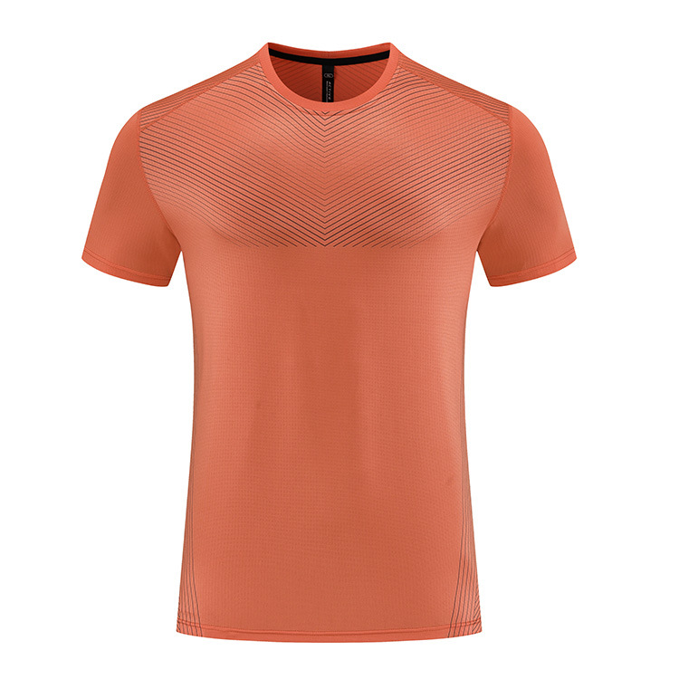 Moda casual rayas deportes de secado rápido de manga corta de los hombres Slim running t-shirt sudor-absorbente transpirable entrenamiento de baloncesto ropa de entrenamiento