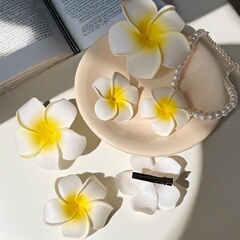 卵の花の髪飾りのヘアピンのシミュレーション花DIY髪飾りのシミュレーションEVAハワイの頭花水着旅行海辺pe花