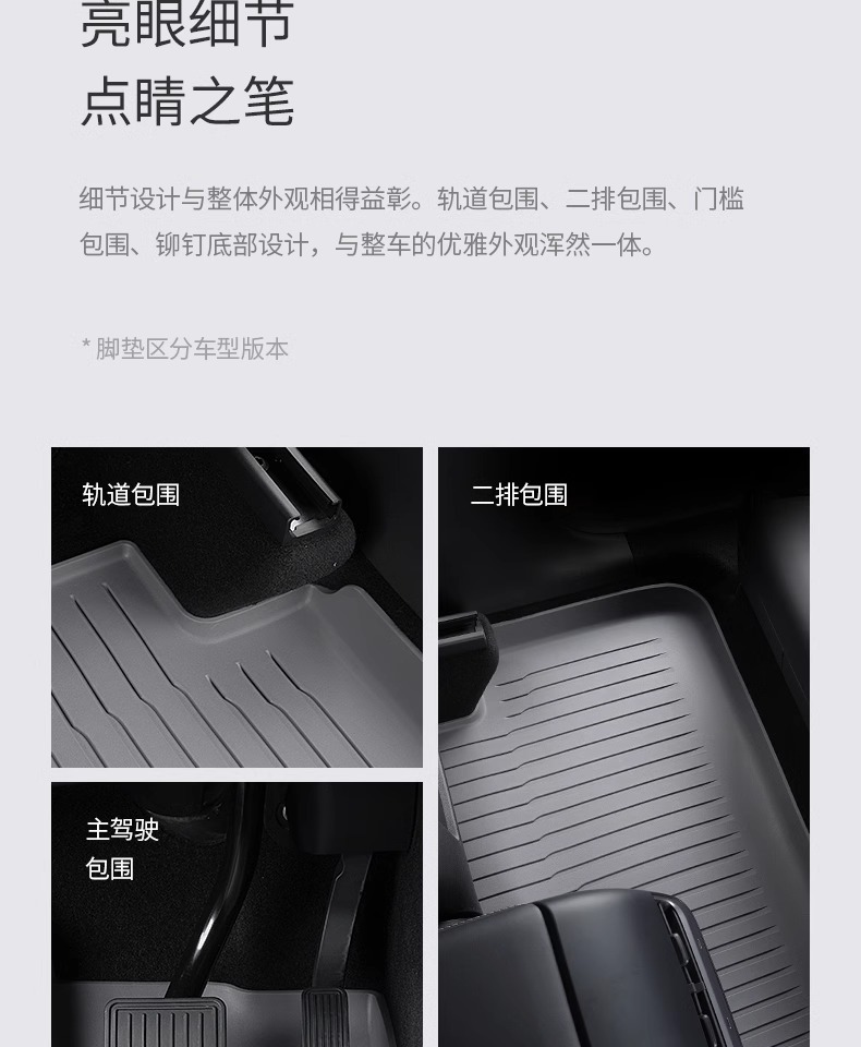 Suitable for Tesla's New Model Yl/Y/3 Floor Mats, Maternity-Grade Tpe Car Full-Cover Floor Mats, Car Interior