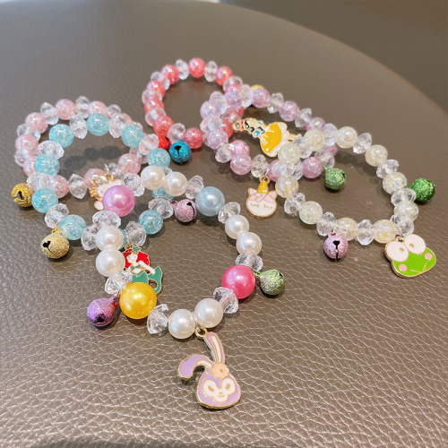 Creative handmade beaded children's bracelets colorful beads cartoon pendants little girl hand ornaments cute baby accessories