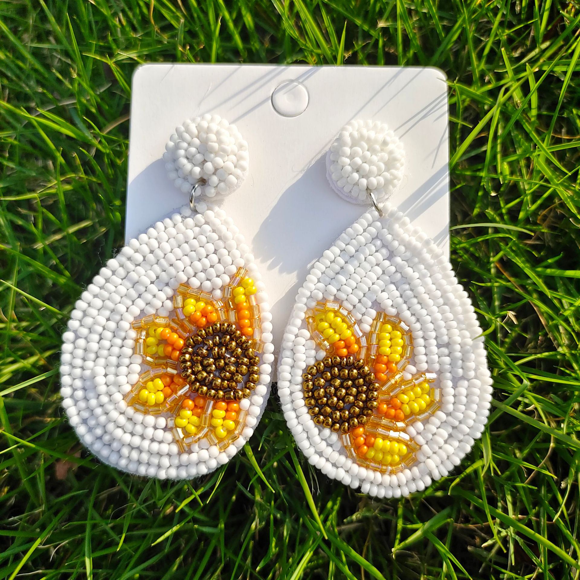 Pastorale Fleur Plastique Résine Perlé Des Boucles D'oreilles display picture 6