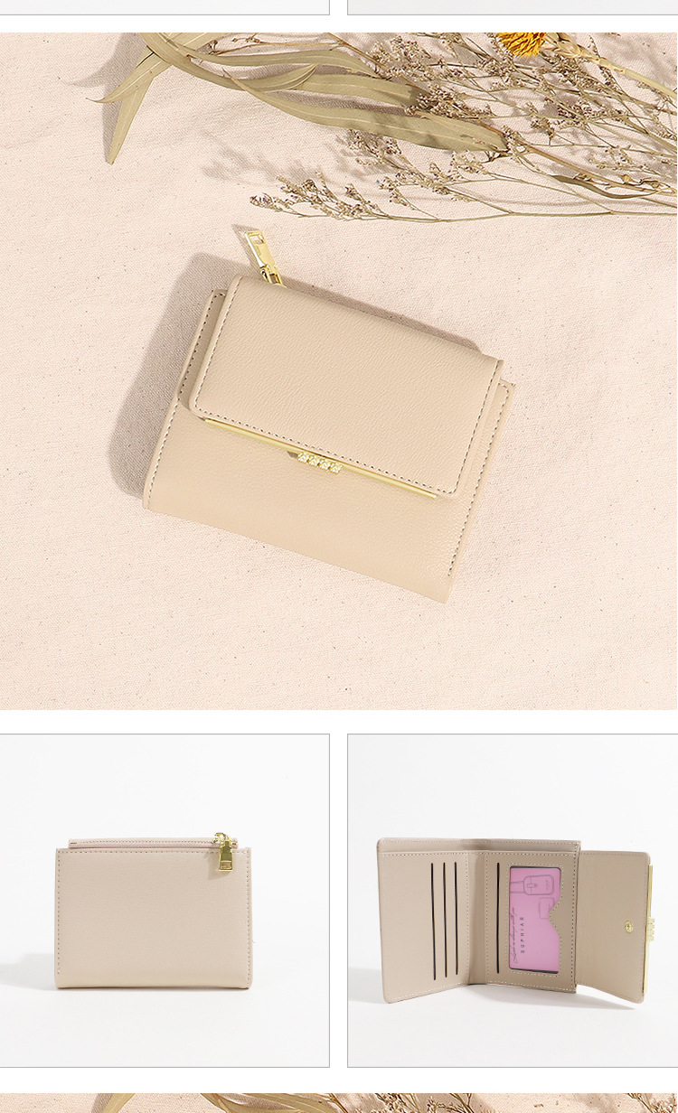Simple Style Style Women's Solid Color Pu Leather Buckle Wallets