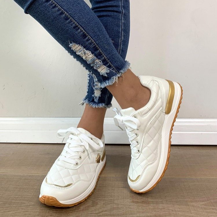Women's Casual Shoes Breathable Colour Blocking Trainers_voghion.com