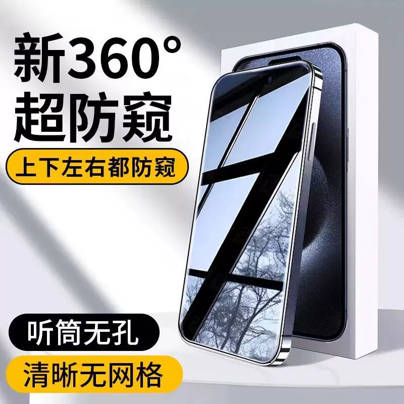 Apple 16promax верхняя и нижняя/левая и правая анти-гляды Film iphone15pro 360 градусов антишпион стекло 14 антишпион пленка
