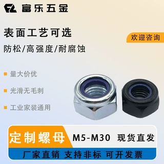 金属碳钢 DIN985 高品质指板卡车锁紧螺母 M1.4 圆头六角自锁尼龙