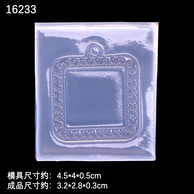 Espejo hecho a mano resina de cristal epoxi colgante de silicona molde accesorios de la joyería gema base Decoración Accesorios molde