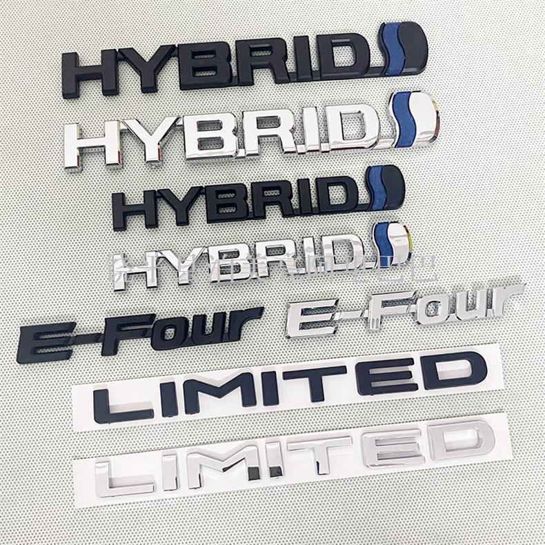 Applicable to Toyota Crown Body Door Hybrid Hybrid Lettering and E-Four Tailgate Four-Wheel Drive Vehicle Emblem