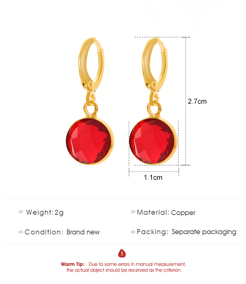 Women's Fashion Round Alloy Crystal Earrings Inlay Drop Earrings display picture 1