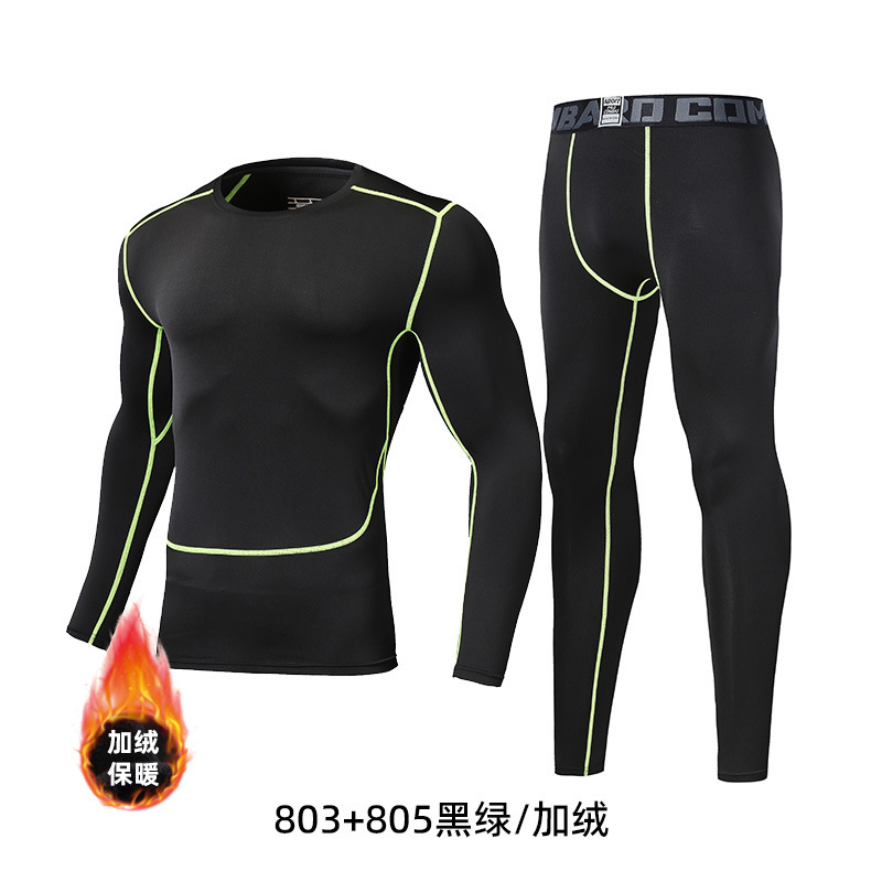 【기모 보온】803+805 블랙 그린 타이트 레깅스