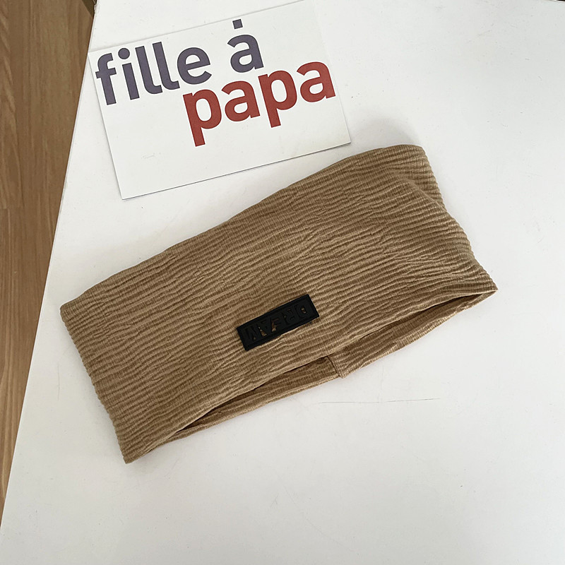 Verano delgado correa de pelo para mujeres suave y cómodo estilo coreano inins viento amplio borde lavar la cara correa de pelo letras sólidas adornos para el pelo