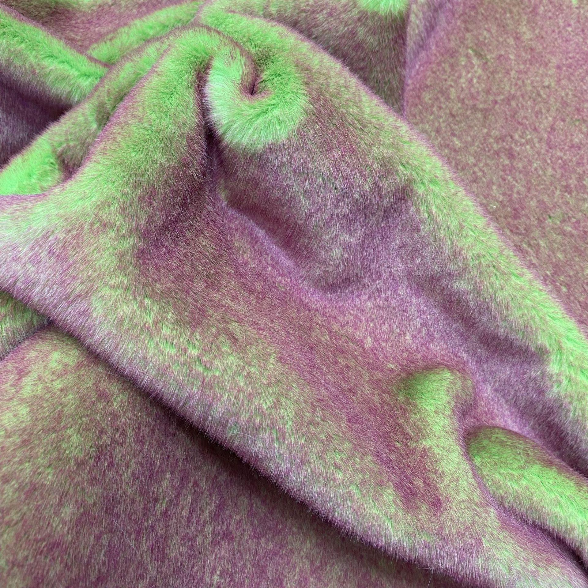 Tiananmen de alta gama imitación de tela de dos colores de moda abrigo abrigo de piel bolsa tela de peluche