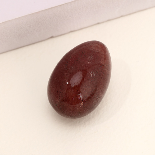 Natural stone pink crystal egg ornaments agate pendant jewelry diy accessories amethyst gemstone crafts cross-border