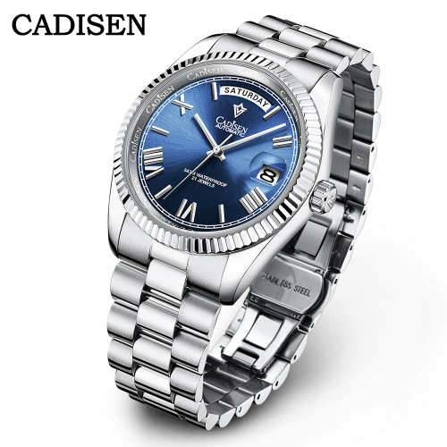 CADISEN 8185 watch log type men's automatic mechanical watch sapphire glass waterproof watch