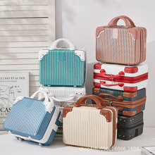 现货化妆箱女小型手提行李箱旅行收纳包小皮箱子女14寸手提箱批发