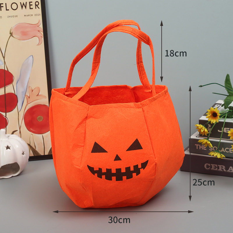 Bolsas de dulces de Halloween, bolsas de dulces, bolsas de calabaza tridimensionales portátiles, regalos para niños, accesorios del festival de fantasmas, bolsas de Halloween transfronterizas