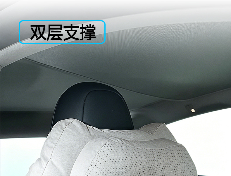 Suitable for Tesla Car Headrests, High-End Perforated Breathable Car Neck Pillow, Car Cushion, Double-Layer Headrest for Vehicles