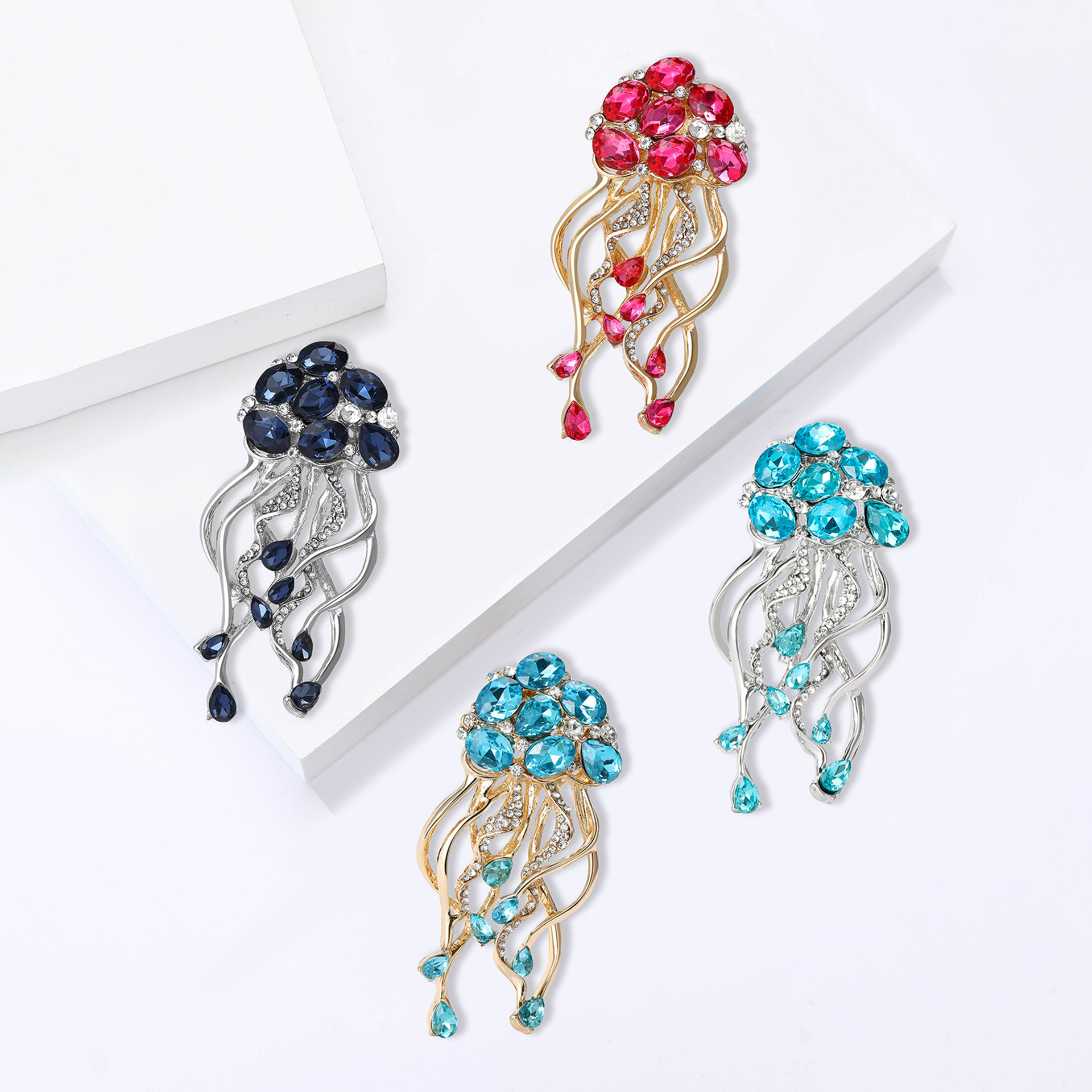 Vintage Brosche Für Damen Mit Perlenkristall Blumen Design Pin_voghion.com