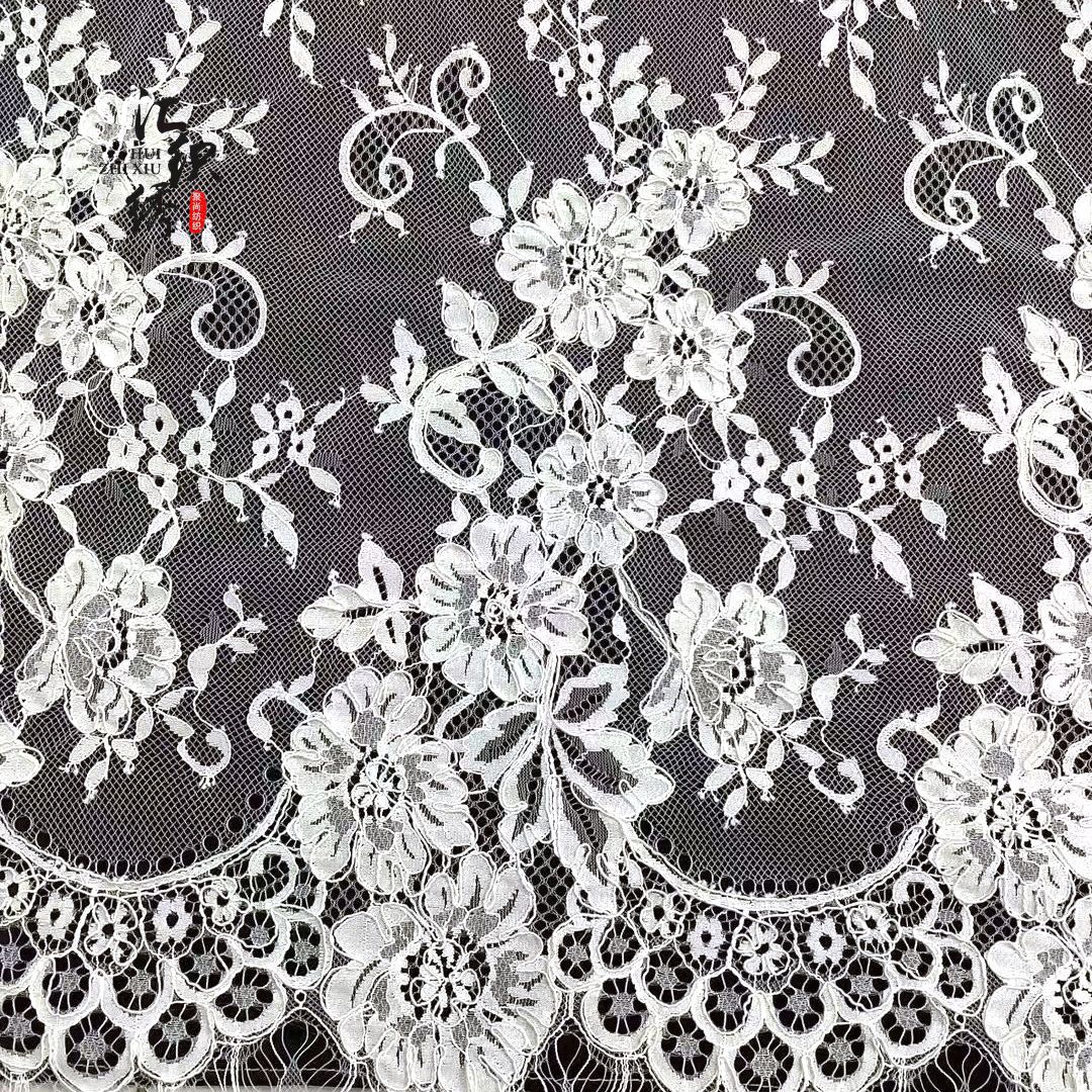 时尚性感女装裙装服饰蕾丝睫毛花边面料手工股绳睫毛蕾丝面料