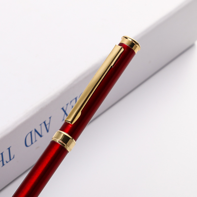 Fábrica al por mayor Metal Bolígrafo negocio firma pluma regalo pluma publicidad personalizada Logotipo de metal pluma letras