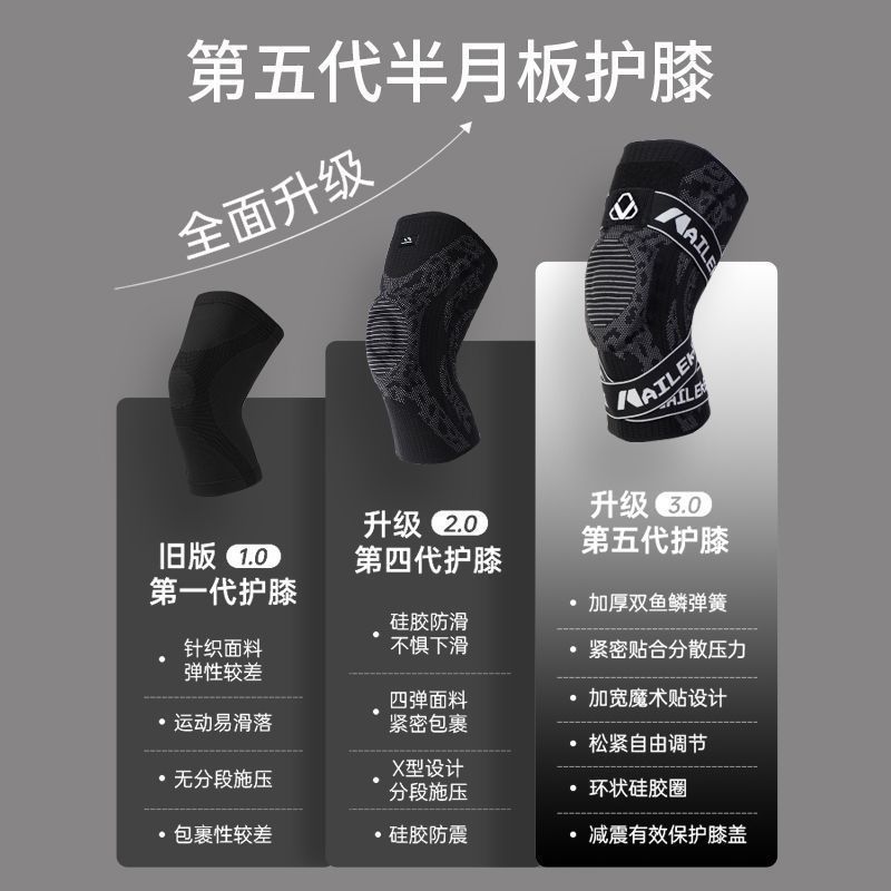 Rodilleras deportivas Rodilla masculina Baloncesto corriendo menisco profesional anticolisión antideslizante para hombres trepando escaleras absorción de impactos cuerda de salto
