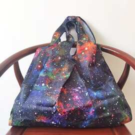 日韩时尚可折叠环保购物袋防水单肩便携加厚手提买菜包超市收纳袋