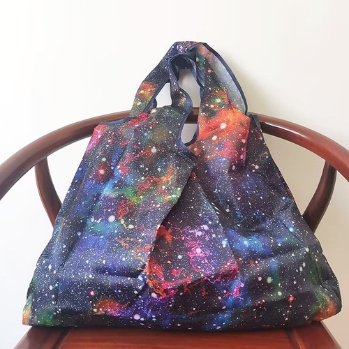 Wholesale folding storage bag eco-friendly shopping bag Oxford cloth 210D large capacity tote bag waterproof grocery bag