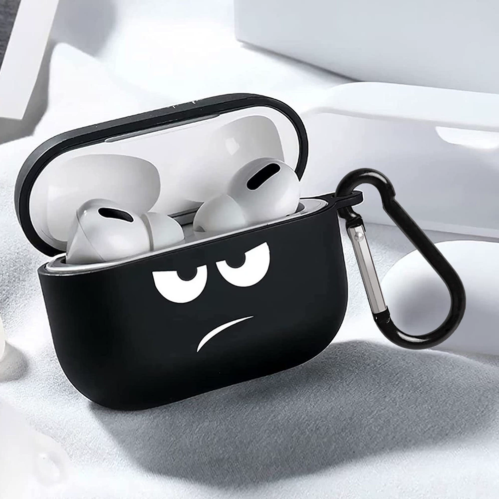 Совместимо с наушниками AirPods 1/2 поколения, защитный чехол для наушников 3 поколения Pro с индивидуальным черным стильным выражением