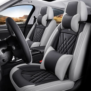 New Style Full Leather Square Car Seat Cushion, Suitable for All Seasons, Hot-Selling Model