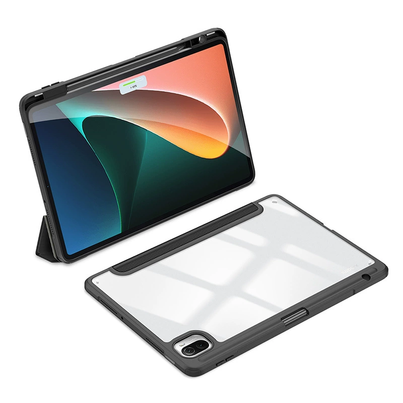 Подходящий защитный чехол для Xiaomi Pad 8Pro, трёхскладной с отделением для стилуса, модель XiaoMiPad7Pro, ощущение кожи, лёгкий защитный чехол