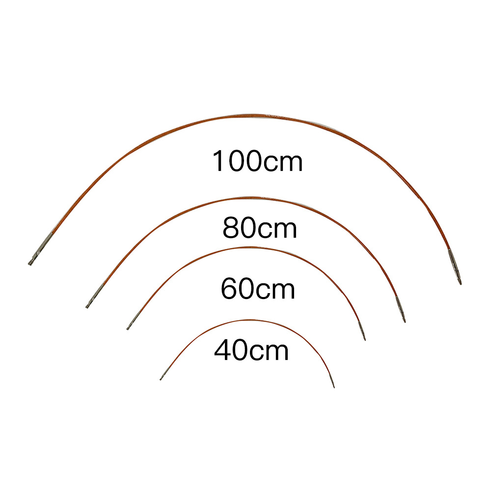 Agujas de suéter de oro rosa blanqueado de bambú aguja de aluminio desmontable aguja de anillo un conjunto de 13 paquetes de PU