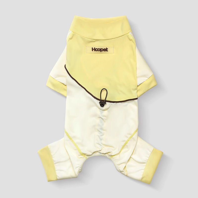 HOOPET perro ropa de protección solar de cuatro patas estilo fino anti-caída de pelo perro pequeño verano peluche ropa fresca para mascotas de verano