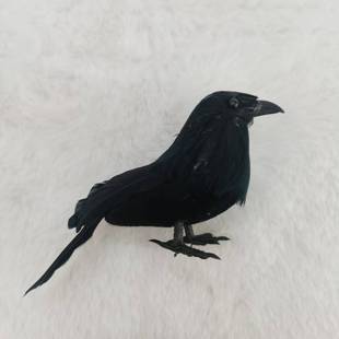 Cross-Border Amazon Source Manufacturers Supply Halloween Feather Crows, Simulated Crows Simulated Feather Crow