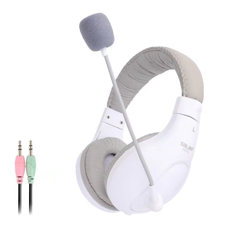 Cross-Border Hot Selling A566 Headset Wired Double Hole Laptop E-Sports Gaming Headset with Microphone