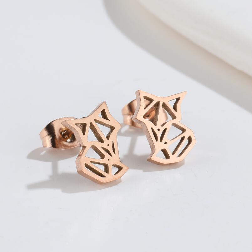 Fashion Animal Titanium Steel Ear Studs Plating No Inlaid Stainless Steel Earrings