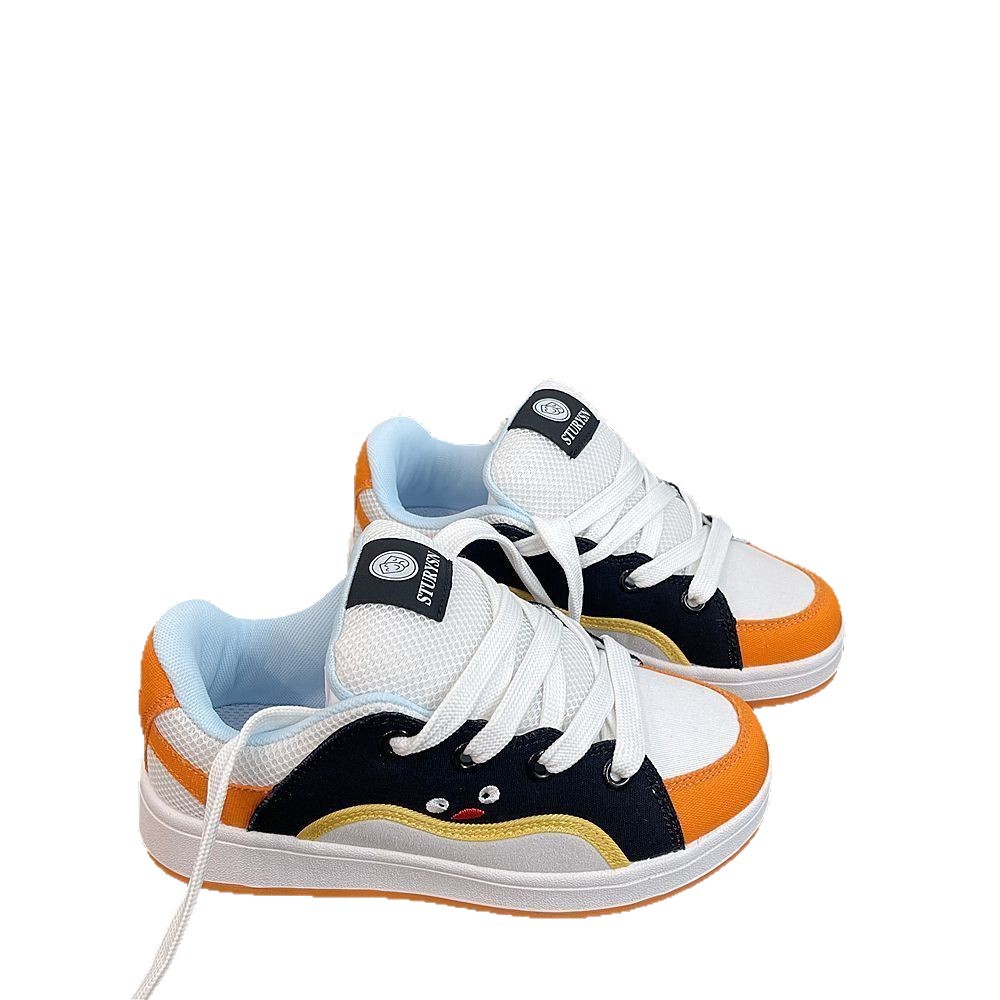 Zapatos de pan de nicho de alto valor de cara de las mujeres en la primavera y el otoño de 2025 nuevos zapatos de mujer zapatos de skate casuales para niños